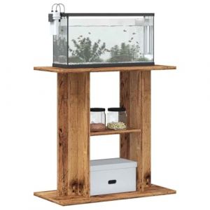 Tomostar Support pour Aquarium, Meuble pour Aquarium Meuble de Base Table d'aquarium vieux bois 60x30x60 cm bois d'ing&eacute;nierie (Tomostar, neuf)
