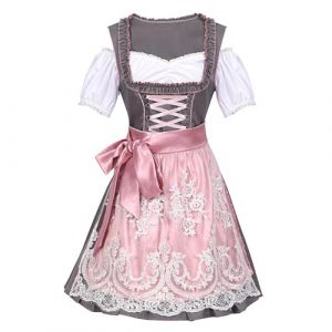 MOVAWAKY D&eacute;guisement Bavaroise Femme, Costume F&ecirc;te De La Bi&egrave;re Halloween Party, Tenue Robe Oktoberfest 4XL, D&eacute;guisement M&eacute;di&eacute;val, Robe Carnaval (MOVAWAKY, neuf)