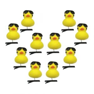 Épingles à cheveux en forme de canard – 10 pièces en peluche jaune motif canard | Accessoires de cheveux en peluche douce pour filles et femmes | Adorable Yeellow Ducck Haair Cllip pour un usage (Guangjuta, neuf)