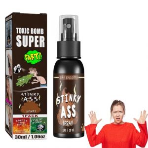 Spray Puant,Fart Spray,Spray Qui PUE Le Caca,Boule Puantes Puissante,Spray Caca,Spray Puant Puissant,Jouet Farce Fart,Jouets D&eacute;licats Spray,Mauvaise Odeur Extr&ecirc;mement Longue Dur&eacute;e,Selles,30ml (QANEASS, neuf)