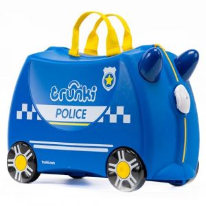 Trunki Valise à Roulettes pour Enfants et Bagages à Main pour Enfants : Valise à Roulettes Percy La Voiture De Police (Bleu) (Miraweb Shopping, neuf)