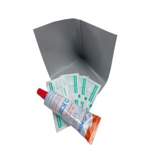 Kit de réparation pour coins de bâche de remorque, bâche de camion avec colle PVC, kit de réparation pour coin de remorque, bleu, 10 cm x 10 cm x 10 cm (Plane-B / Der Planenprofi, neuf)