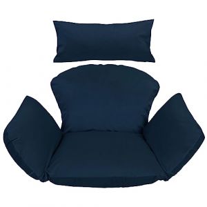 Ferocity Suspendu Hamac Chaise Coussins, Imperméable Siège de Chaise Rembourrage pour Patio Jardin, Balançoire Panier Suspendu Coussin de Siege, Navy Blue Bleu [114] (ferocity-shop, neuf)