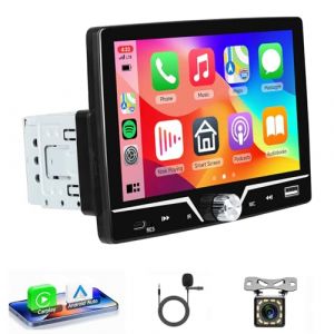 VECHTEL Autoradio Bluetooth avec Carplay Android Auto, Autoradio 1 Din &agrave; &Eacute;cran Tactile de 7 Pouces, Bluetooth 5.0, Soutien Radio FM, Mirror Link 2USB/Type-C Commandes au Volant Micro Cam&eacute;ra de Recul (VECHTEL, neuf)