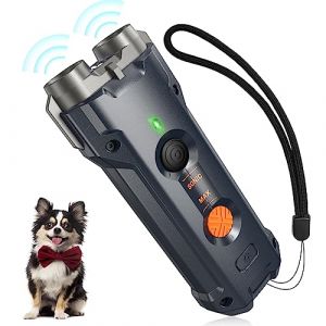Anti Aboiement pour Chien, Dispositif Anti Aboiement ,33 Pieds Rechargeable Dispositif Dissuasion pour Petits et Grands Chiens Exterieu, Anti-Aboiement Chiens Ultrason pour Chien Anti Aboiements pour (SOYAO, neuf)