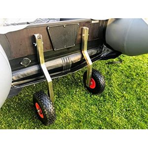 Roues de halage, rabattable, pour Annexes, Bateau gonflable Moteur hors-bord en Acier inoxydable, de Mise à l'eau (forme Z) (LaunchingWheels, neuf)