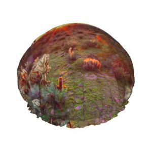 Bonnet de douche motif cactus d&eacute;sert coucher de soleil pour homme casquette femme r&eacute;utilisable imperm&eacute;able long &eacute;pais soins cheveux courts enfants bain (SZLEI2505, neuf)