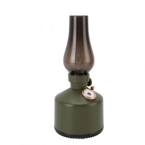 Plyisty Humidificateur &agrave; Lampe au K&eacute;ros&egrave;ne, Humidificateur &agrave; Brume Fra&icirc;che Vintage de 260 Ml avec 2 Niveaux de Brume R&eacute;glables et Veilleuse &agrave; Gradation Continue, pour la Maison, la (GREEN) (Liteerpu, neuf)