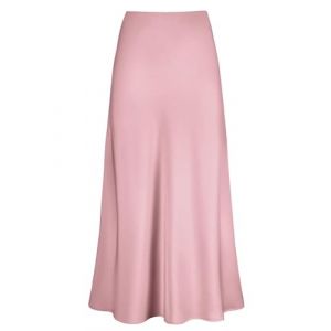 seiveini Jupe Longue Femme Chic Elegant Jupes Satin Taille Haute Maxi-Jupe Pliss&eacute;e Printemps &Eacute;t&eacute; A Rose M (BgandDesign, neuf)