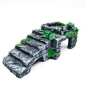 OMEM Abri d'élevage pour reptiles, décoration d'habitat, terrarium, cachette, tortue, rampe d'eau, bol d'alimentation, humidification, cachette grottes (FSOMEM, neuf)