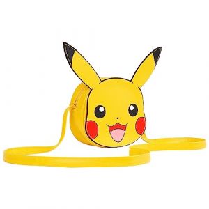 Pokémon Sac Pikachu 3D Sac à Main Mignon Petit Sac Bandoulière Enfant Ado Adulte Idée Cadeau Pikachu Accessoire Officiel (Get Trend., neuf)