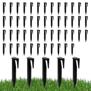 50 Pièces Piquet Fil Robot Tondeuse, Piquet Cable Peripherique Robot Tondeuse 8.4cm, Piquets de Fixation pour Câbles Périphériques Plastique Robuste pour Worx Husqvarna Gardena (SiAoTeFei, neuf)