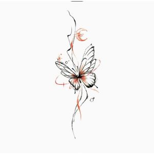 Tatouage Ephemere Tatouages Temporaires Faux Tatouage Permanent Imperméable De Style Chinois, Motif Papillon, Lune Et Eau, Format (ZhouKouShiXinRuiJianSheGongChengYouXianGongSi, neuf)