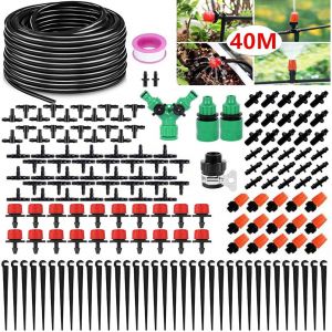 Syst&egrave;me d'irrigation Jardin, 158Pcs Kit d'irrigation Goutte, Kit d'irrigation Goutte &agrave; Goutte Automatique avec 40M Tuyau, Kit arrosage Automatique pour Jardin pelouse Serre Plantes (TARANU, neuf)