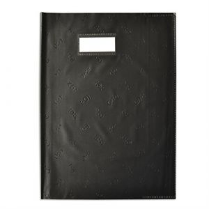 ELBA Protège-cahier Styl'SMS 24x32 cm pvc 120 avec Porte-étiquette Noir (Papeterie Libellus, neuf)
