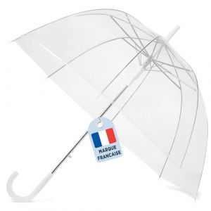 O³ Parapluie Transparent Cloche-Parapluie Resistant au Vent-Grand Paraluie Idéal pour de Jolies Photos de Mariage-Léger et Facile d'utilisation (AvidaZen, neuf)
