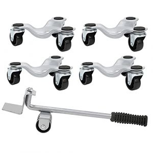 Ensemble de roulettes de Transport de Meubles - Kit d'outils de Levage de Meubles - pour soulever des Patins de Meubles, système de Levier Coulissant, lève-Argent, Plaque Mobile pour Objets Lourds (Tatamon, neuf)