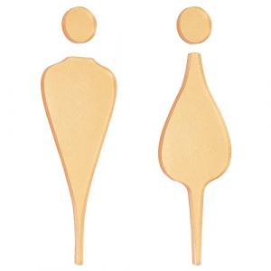 GORGECRAFT Signe Toilette pour Porte - Signe de Porte Salle de Bain Panneaux WC Adhesif pour Hommes et Femmes Stickers pour Toilette Porte de Restaurant Publique H&ocirc;tel Caf&eacute;t&eacute;ria, Or (GORGECRAFT FR, neuf)