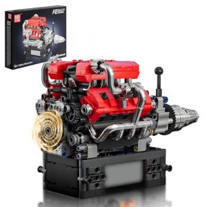 Mould King 10204 Technique V8 Kit de construction moteur &agrave; essence pour fans de voiture (750 pi&egrave;ces) (Mould King Brand, neuf)