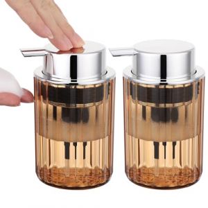 Segbeauty Distributeur Savon Mousse, 2 Pi&egrave;ces 300ml Flacon Mousseur Vide, Flacon Gel Doucheen Plastique, avec Grande T&ecirc;te de Pompe (Marron) (Seg-Beauty, neuf)