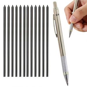 Porte-mine 2 mm m&eacute;tal, avec 12 mines 2B de rechange et taille-crayon int&eacute;gr&eacute;, design ergonomique et confortable, id&eacute;al pour les artistes, enseignants et &eacute;tudiants, usage professionnel et cr&eacute;atif (YIKA2021, neuf)