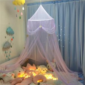 Odot Ciels de Lit Enfants pour Fille et Garcon, Ciel de lit Bébé Tente Lit Princesse Maison de Jeux,Baldaquin Moustiquaire Décoration pour Dôme Chambre d'Enfant (violet (étoiles)) (Odot, neuf)