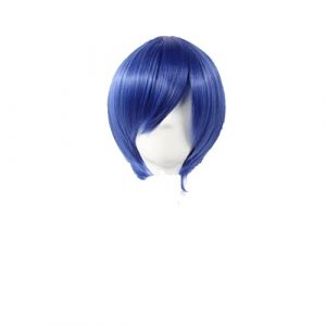 Anime PERSONA3 Shin Megami Tensei: Persona 3 Yuki Makoto Yuuki Cosplay Wig Blue Short Synthetic Hair Wigs+ Wig Cap (good stuff A, neuf)