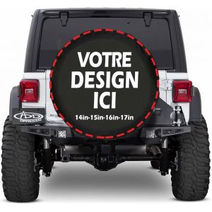 Housse Roue de Secours Personnalisable avec Photo Texte Logo Couvre-Roue de Secours personnalis&eacute;e, protecteurs de Couverture de Roue de Secours imperm&eacute;ables pour Camion remorque RV SUV 16 inch (CUSTOM DESIGN SHOP, neuf)