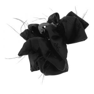 ELAYARD Pince &agrave; Cheveux N&oelig;ud Taille Noire Plumage Accessoire Coiffure Femme Pince Griffe pour Cheveux &Eacute;pais Barrette &Eacute;l&eacute;gante pour F&ecirc;tes et Usage Quotidien (Heyyii, neuf)