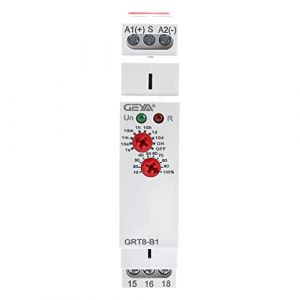GEYA Retarder mise hors tension Relais temporisé à fonction unique 1SPDT 16A Électronique Minuteur Retarder arrêt Relais(GRT8-B1,AC/DC12V-240V) (IGOYO, neuf)