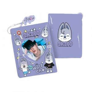 SKZOO Bangchan Porte-cartes photo SKZs Classeur avec porte-clés « STAY » Album photo avec 40 pochettes Porte-cartes postales Book Case (chaîne à genoux) (SCIS-FR, neuf)