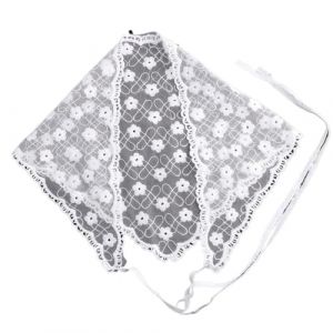 Foulard Triangle Cheveux Foulard triangulaire for cheveux, 1 pièce, bandeau, coiffe en dentelle florale, tablier brodé, jupes courtes, décor(Flower) (huxiaohong666, neuf)