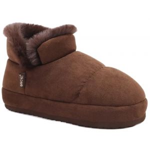 ONCAI Femmes Pantoufles Maison Pantoufles pour Femme Pantoufles Bottes pour Femmes Dames Hiver Flou Chaud Bottillon Int&eacute;rieur Ext&eacute;rieur Marron Taille 35 (ONCAI HZTH, neuf)