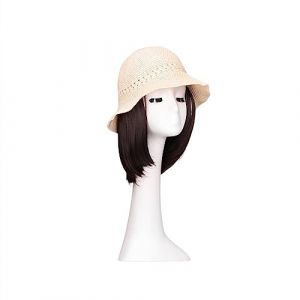 Bonnet Chauve Chapeau femmes été soleil chapeaux blanc seau chapeau avec perruque postiche for femmes faux cheveux vague Fit casquette filles Bonnet de Cheveux (Color : E) (xingfuxidedian, neuf)