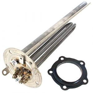 Résistance blindée 3000w base 5 trous compatible chauffe-eau ALLIANCE, ALTECH, ARISTON, CHAFFOTEAUX&MAURY, FLECK, LEMERCIER, REGENT (G-ta-pièce, neuf)