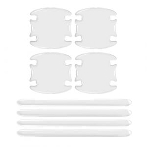 Film Protecteur pour Poignée de Porte de Voiture, 8pcs, Universel Autocollant Voiture Transparent Autoadhésive pour Poignée de Porte, Protection Porte Contre Bandes Anti Collision, Anti-Rayures (ZHAO DAN DE DIAN, neuf)