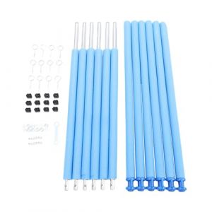 PurpleMinder Lot de 6 barres de filet de trampoline, 196 cm, barres de rechange pour diff&eacute;rentes longueurs, diam&egrave;tre ext&eacute;rieur : 183/244/305/366/430/460/490 cm, pi&egrave;ces de rechange pour trampoline de (TaekeHo, neuf)