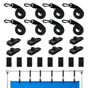 GZXUEHU Lot de 8 Sangles de Maintien et Pinces pour Enrouleur Bache Piscine, Accessoires Enrouleur de Couverture Solaire (Nexofox, neuf)