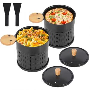 ipow Lot de 2 Appareil Raclette Bougie &agrave; Rev&ecirc;tement Antiadh&eacute;sif,Po&ecirc;lon Raclette Individuelle de Fusion Rapide sans Fil pour Fromage Fondu Chocolat Oeuf Frit &agrave; Table,dans Jardin,en Camping,2 Pelles (Jingshun Trade, neuf)