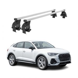 Barres de Toit transversales Menabo pour Audi Q3 Sportback 2019-2025 Acier Gris (Autopieces-online, neuf)