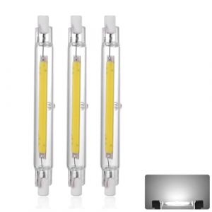 Ampoule COB LED R7S 118mm 30W Dimmable, Blanc Froid 6000K, &Eacute;quivalent Lampe Halog&egrave;ne J118 300W, Angle de Faisceau 360&deg;, 3000LM Double Lin&eacute;aire Lampe 118mm R7S pour Projecteur Applique Murale, 3 Pi&egrave;ces (XALDSMYXGS, neuf)