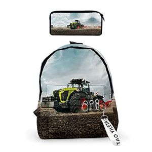Proxiceen Tracteur Sac à dos 2 pièces pour garçons et filles, grands sacs à dos avec dos ergonomique et dos, 05 (YYOUK, neuf)