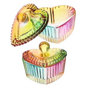 NIYANGLE 2pi&egrave;ces Bol Verre Pour Monom&egrave;re Acrylique Godet Professionnel Pour Manucure Accessoire De Nail Art Avec Couvercle (Telinei, neuf)