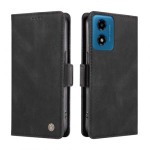 ILING Coque pour Motorola Moto E14/Moto G24/Moto G24 Power/Moto G04/Moto G04S, Premium PU &Eacute;tui Portefeuille en Cuir, avec RFID Blocage/Fentes pour Cartes, Tr&egrave;s Mince Antichoc Flip Case Housse, Noir (Wanten, neuf)