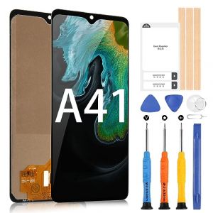 Écran LCD pour Samsung Galaxy A41 SM-A415F SCV48 SC-41A 6,1" Remplacement de l'écran pour SM-A415F Tactile Digitizer Assemblage avec Outils Outils Noir, sans Fonction d'empreinte Digitale (Little Wasp, neuf)