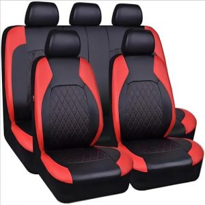 GaBlok Voiture Ensembles De Housses De Si&egrave;ge pour-Citroen C1 C2 C3 C4 C5 C5X C6 C8 DS3 DS4 DS5, Confortable Respirant Imperm&eacute;Able Nonslip Cuir Protection Accessoire, Black Red (suiyueheng, neuf)