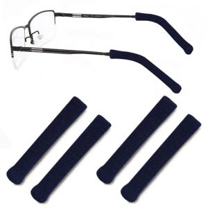 RUOXIXI 2 Paires Protege Branche Lunette,Antidérapant Lunettes Tricot,Anti Glisse Lunettes,Accessoires pour Lunettes pour Lunettes de Soleil de Lunettes de Lecture Lunettes(bleu foncé) (Zhexin Trading, neuf)