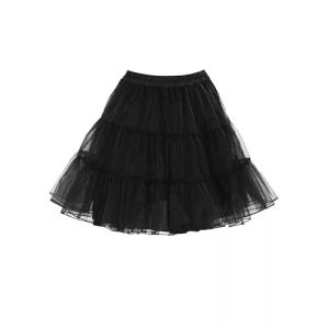 Wikoan Jupon sous Robe Femme Petticoat Années 50 A-Ligne Tutu Jupons pour Femmes Rockabilly Jupe Tulle Vintage Fond de Robe Noir L (Wikoan Direct, neuf)