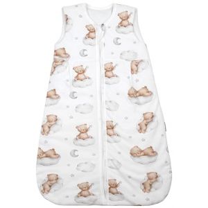 TupTam Gigoteuse Bébé tout au long de l'année, certifiée OEKO-TEX, 2.5 TOG, Unisexe, Ours sur les nuages/Blanc/Marron, 68-74 (LotteStyle, neuf)