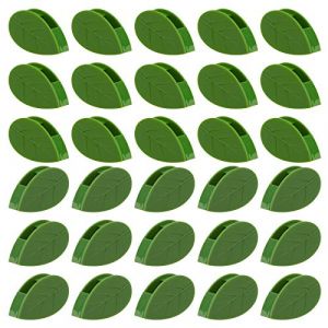 SAVITA 30 Pi&egrave;ces Clips De Montage Mural d'escalade De Plantes Clip De Fixation De Mur V&eacute;g&eacute;tal Auto-Adh&eacute;sif, Support De Vignes en Forme De Feuille Invisible (moncion, neuf)